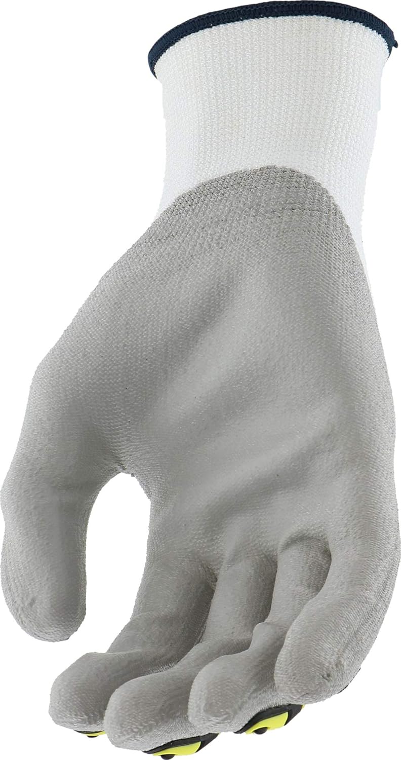 West Chester 713HGWUB Barracuda HPPE Shell Gloves-Medium, Polyurethane Coating, Elastic Wrist, Multi-colored