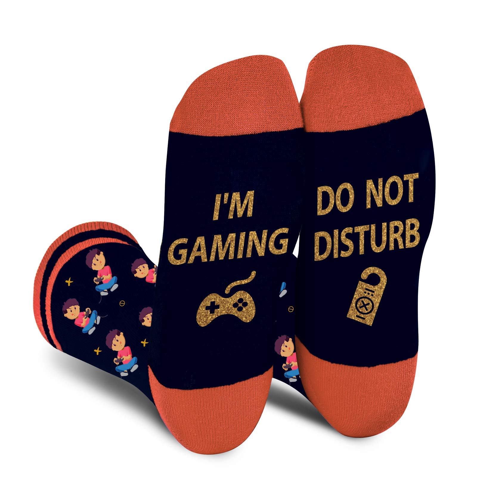 Agrimony Unisex C-Gaming-Or Funny Gamer Gaming Socks For Men Women Boys - Do Not Disturb Gaming Socks Fathers Day Novelty Gifts For Dad Husband Fun Sock -Game Lovers Valentines Crazy Gifts Stocking Fillers