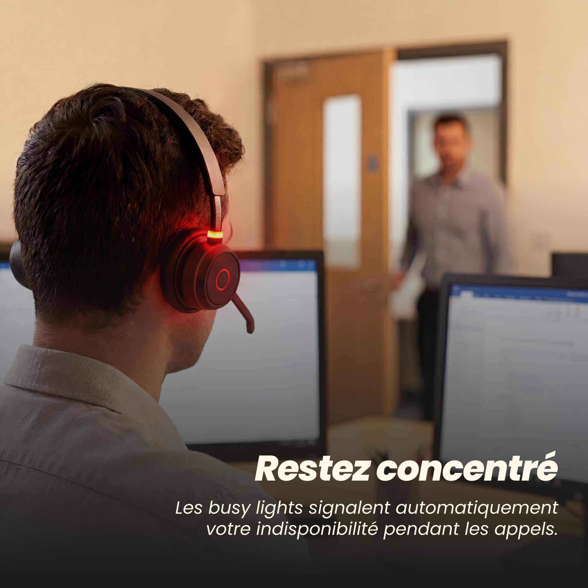 T'nB ACTIV400S - Micro Casque PC, Réduction de Bruit ENC | Optimisé Teams, USB-A et USB-C, Micro Intelligent, Busy Lights, Télécommande Rétroéclairée, Couleur Noire