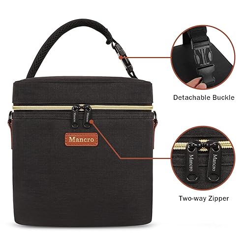 Miniatura 5 de Mancro Bolsa enfriadora de leche materna con bolsa de hielo, se adapta a 6 biberones de hasta 9 onzas, bolsa aislada para botellas de leche materna