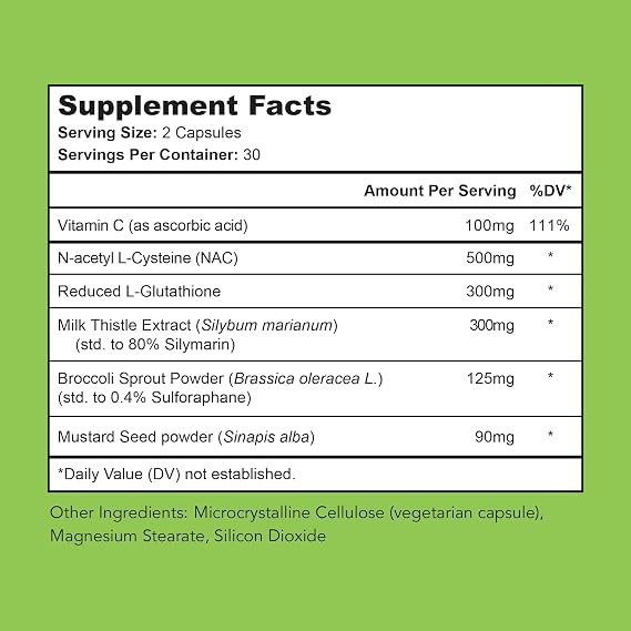 Vital Detox Liver Supplement - First Enzyme-Focused Liver Health Formula - Contains NAC with Milk Thistle, Sulforaphane, and More, 90 Servings