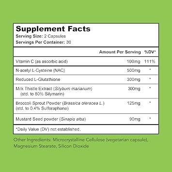 Vital Detox Liver Supplement - First Enzyme-Focused Liver Health Formula - Contains NAC with Milk Thistle, Sulforaphane, and More, 90 Servings