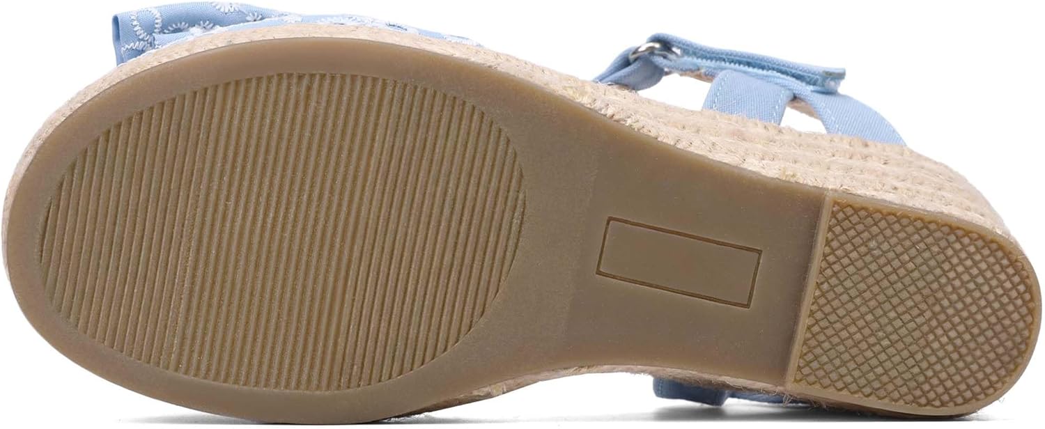 Girls Sandals Close Toe Wedge Espadrille for Little Big Kids in Wedding Party Platform Dress Shoes
