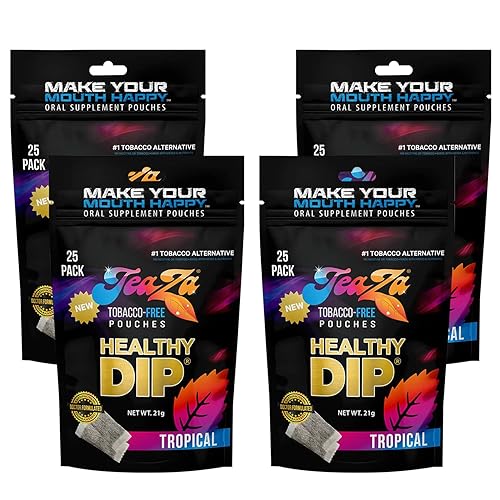 Vista 35 de Teaza Herbal Energy Pouch es - Bolsas de inmersión saludables para tabaco sin humo con sabor extra a especias, canela picante (paquete de 8) sin