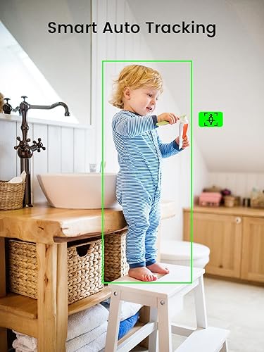 Miniatura 6 de Cámara de seguridad 2K para el hogar, cámaras de seguridad interiores de 360 con detección de movimiento y llamada de un solo toque, visión nocturna