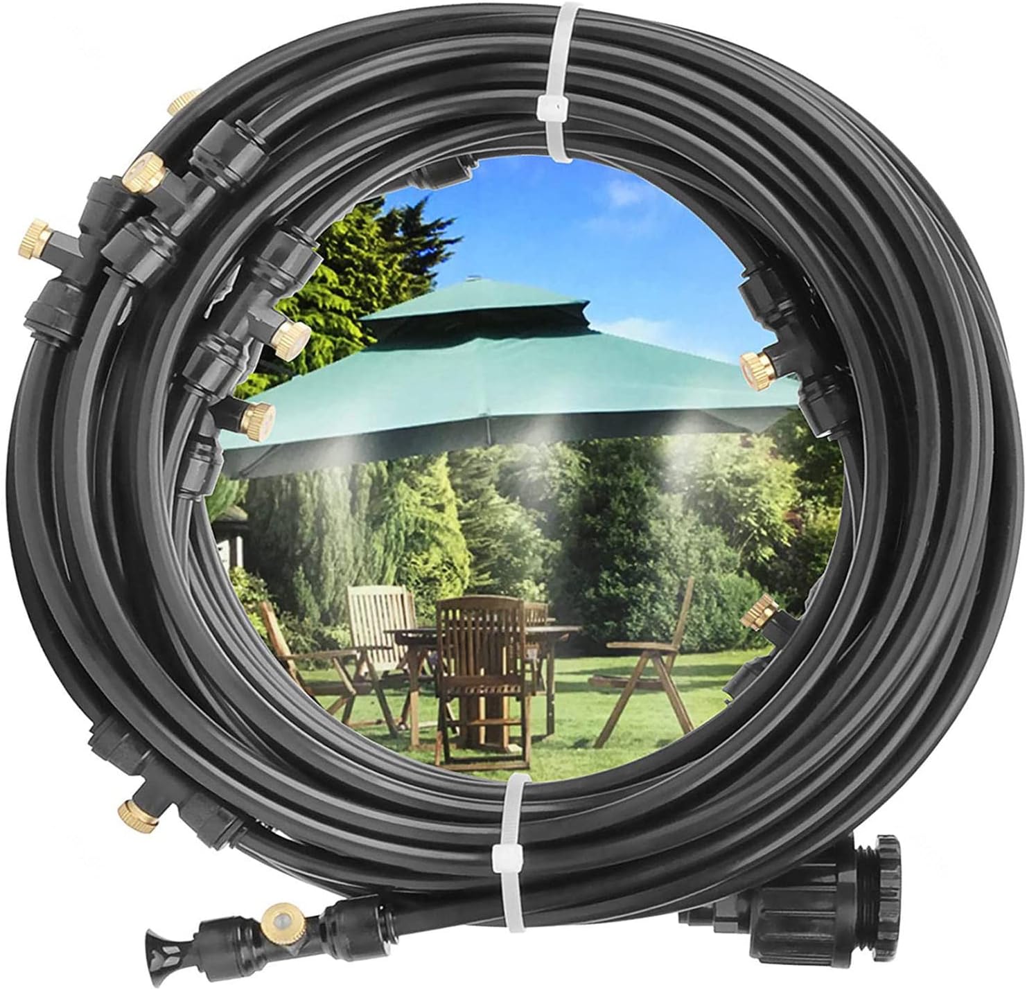 Mist Cooling System Kit Patio Mister Kit Metal Mist Nozzle