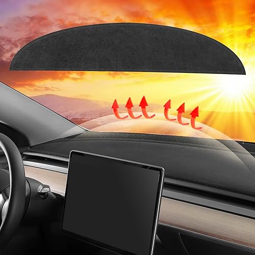 Cubierta de tablero para Tesla modelo 3y, compatible con Tesla Model Y Model 3, decoración con logotipo de Tesla, antideslizante, protección contra