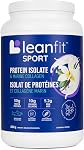 LEANFIT ISOLATED SPORT PROTEIN & MARINE COLLAGEN, natural vanilla, protein isolate from grass-fed cows and 100% hydrolyzed marine collagen powder (Type I, III), 30g protein and 10g collagen per serving, 24 servings, 838g tub