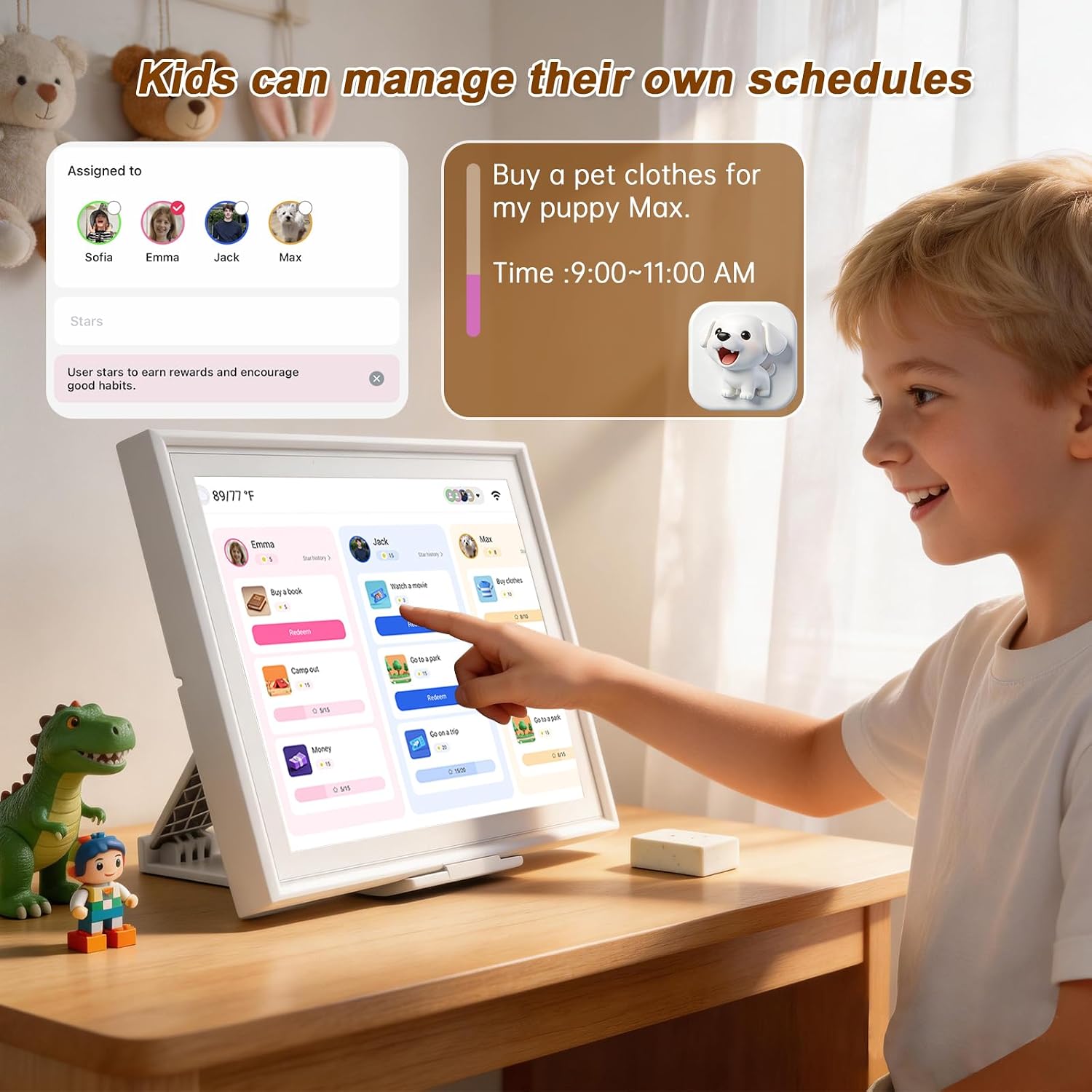 15.6 Inch Digital Calendar Wall Touchscreen – Smart Family Electronic Calendar & Wall Planner, Chore Chart, Meal Planner & Grocery List – 32GB, WiFi6, Digital Picture Frame, Wall & Desk Mountable