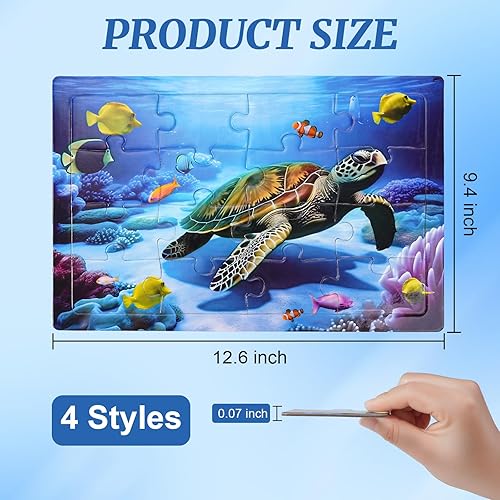 Miniatura 3 de Paquete de 4 rompecabezas de 16 piezas grandes, productos y actividades de demencia y Alzheimer, juego de memoria para pacientes en hogares de