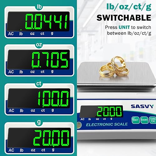 Miniatura 3 de Báscula de laboratorio 176.37 oz x 0.00 oz Escala científica gozctlb Balanza analítica electrónica digital de alta precisión para joyería, cocina,