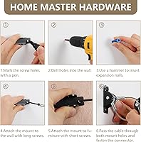 Vista 6 de Furniture Anchors Anti-Tip Kit (6 Pack)- Furniture Straps for Baby Proofing, Secure 400 lbs Cabinet Prevent Falling Prevention Strap, Wall Anchor