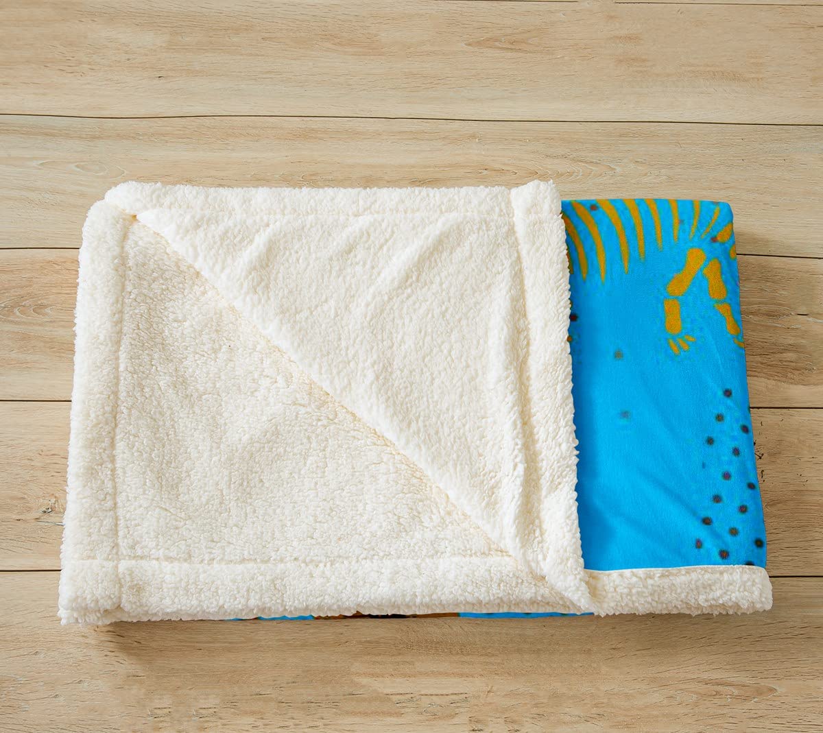 Luvable Friends Coperta di Peluche con Schienale Sherpa, Foresta Magica