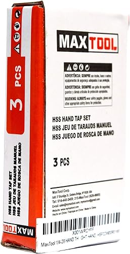 Miniatura 3 de MaxTool 58-11 Juego de grifos de rosca manual que incluye cónico+enchufe+parte inferior HSS M2 Juego de grifos 11 TPI TOTALMENTE TIERRA DERECHA