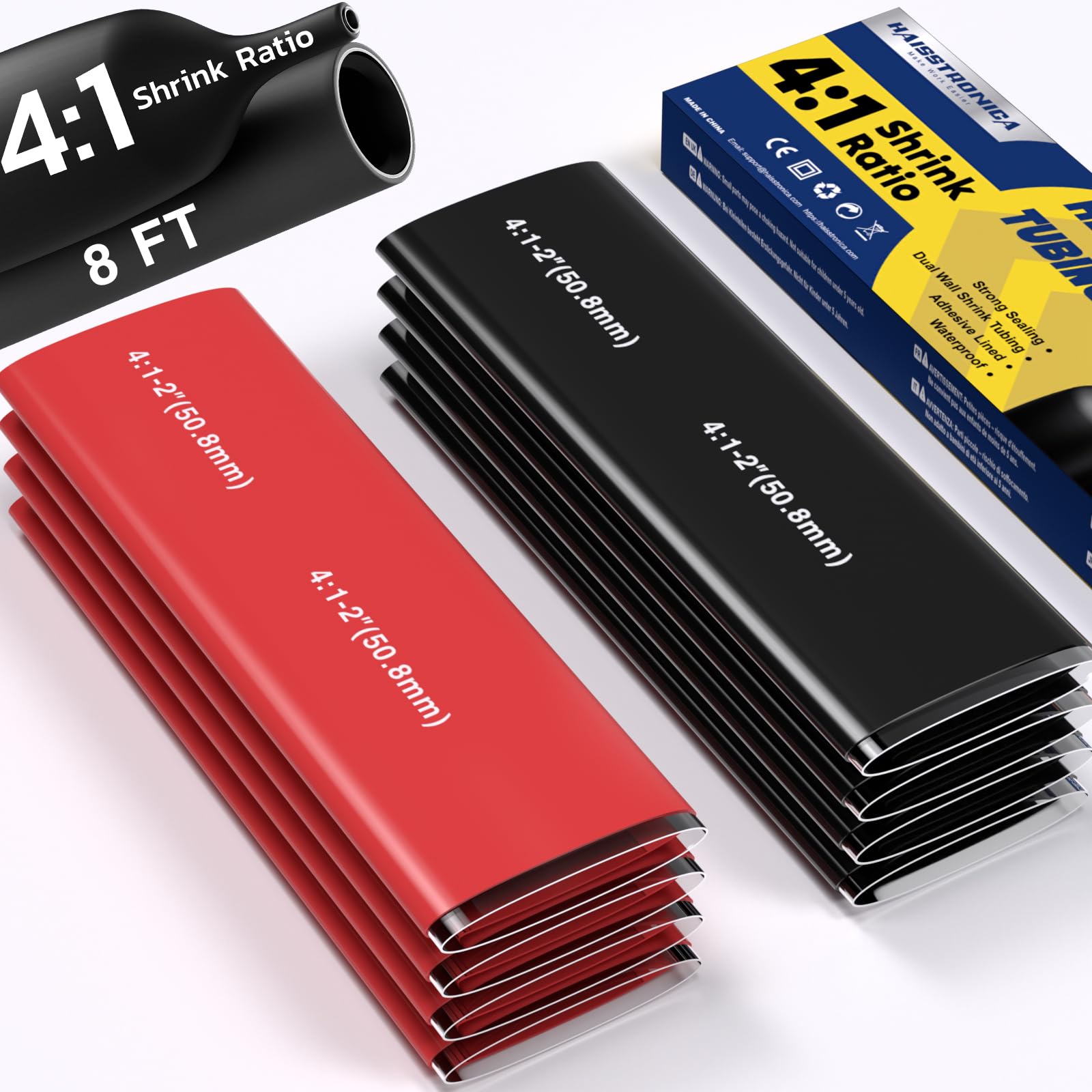 Haisstronica Heat Shrink Tubing Kit - 10ft 4:1 -11