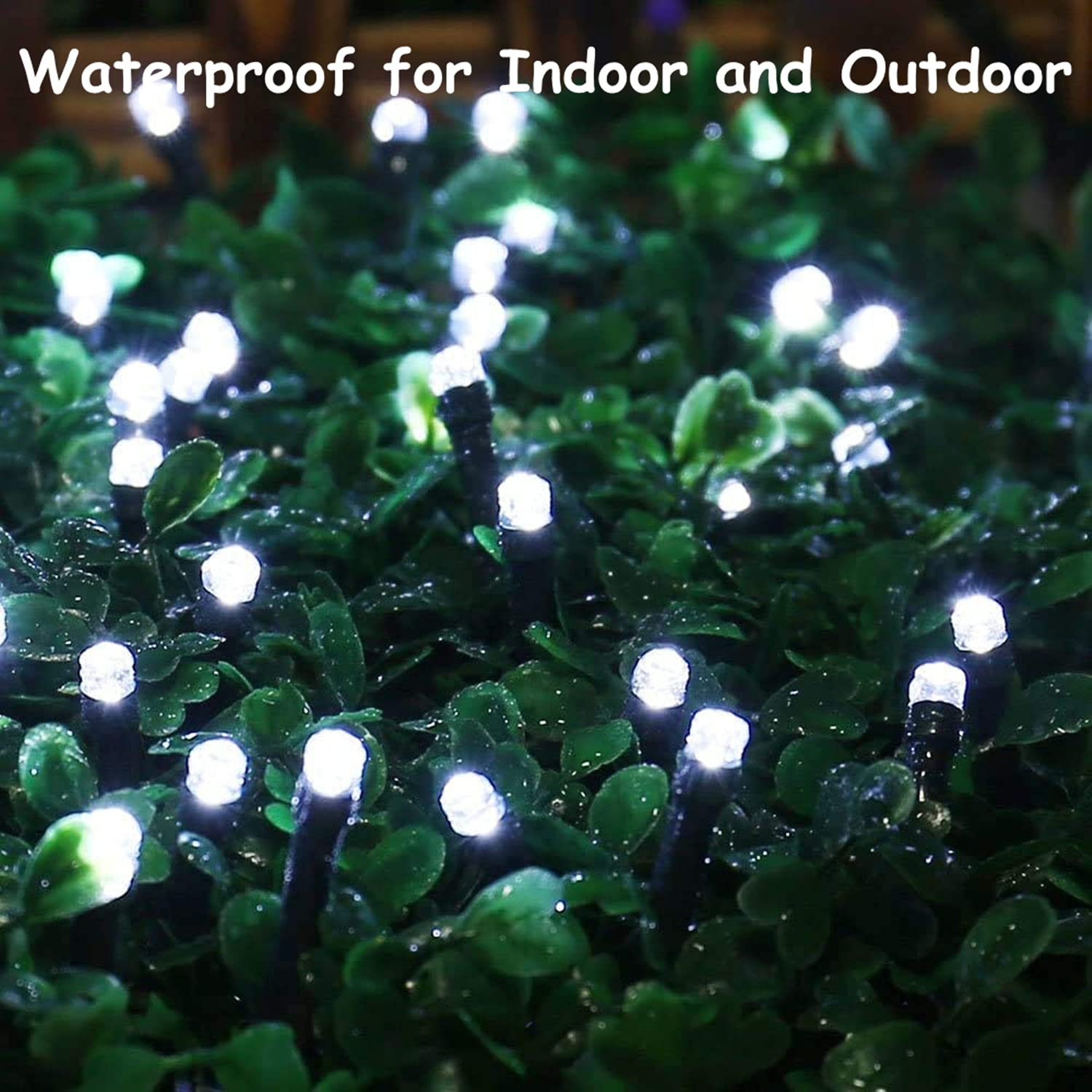 BrizLabs Natale Catena Luminosa 100 LED Esterno Stringa Luci Led 8 Modalità Interno Fata Luce Impermeabile Catena di Luci per Decorazioni Natale Compleanni Albero Casa Feste (Bianco Freddo)