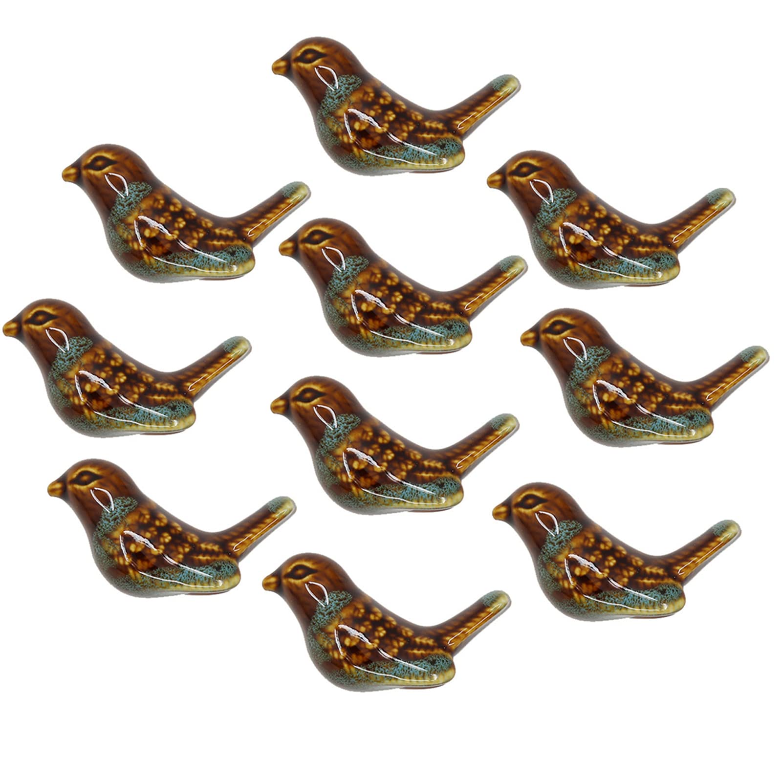 Boutons de porte céramique colombe bleu | Poignée meuble vintage, tiroir cuisine et placard rétro