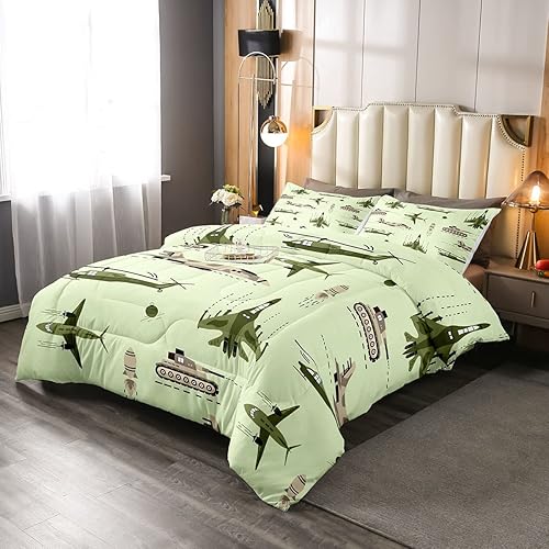 Miniatura 8 de Feelyou Juego de edredón de mapaches lindos de dibujos animados para niños y niñas, bonito juego de ropa de cama con decoración de hojas de manzana,