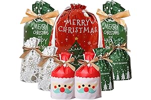 DUILE Christmas Drawstring Gift Bags