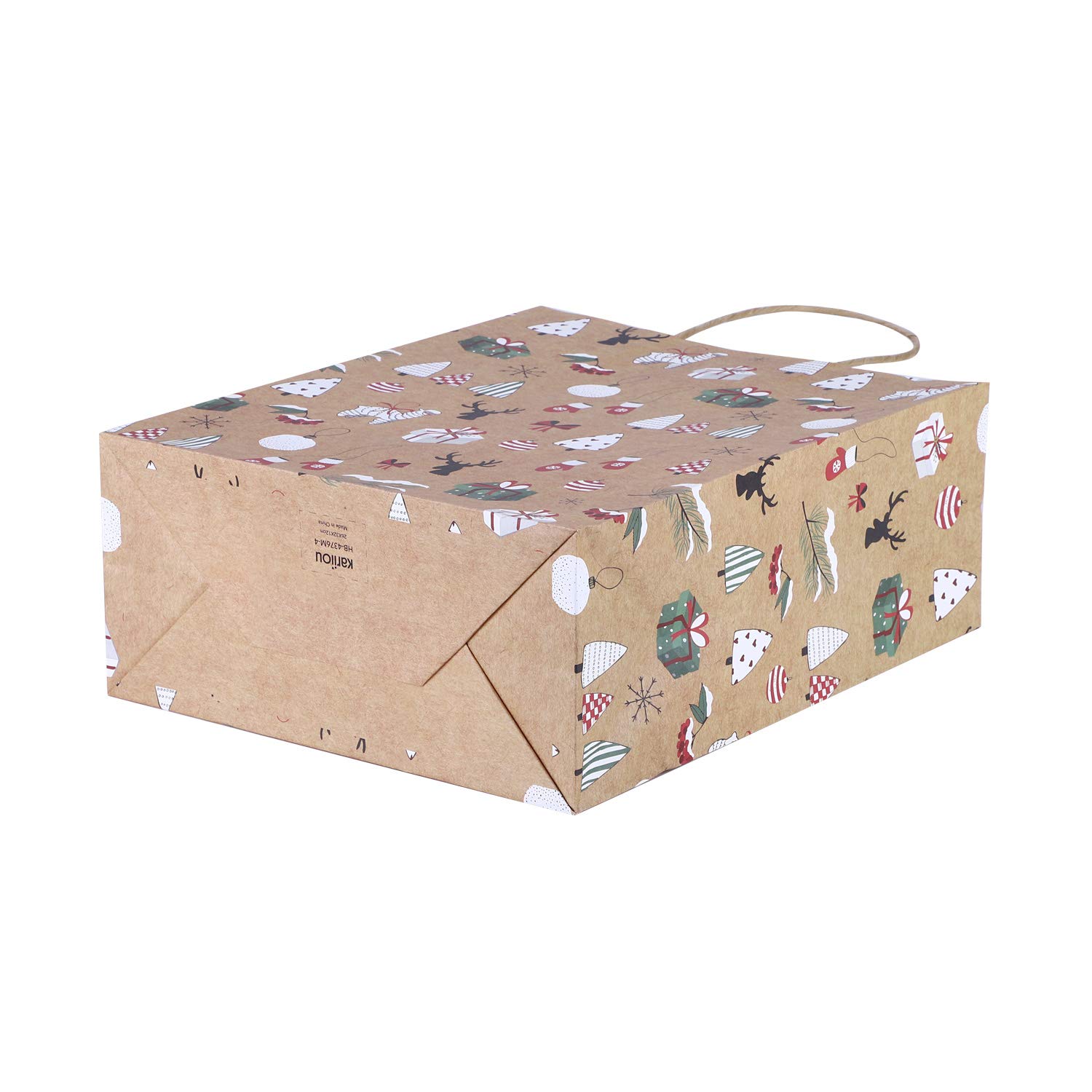 12PCS Gift Wrap Kraft Paper Bags Party Favor Shopping Bags Christmas Baby Bridal Shower Wedding Kids Birthday Thank You Foil Bachelorette - View #7