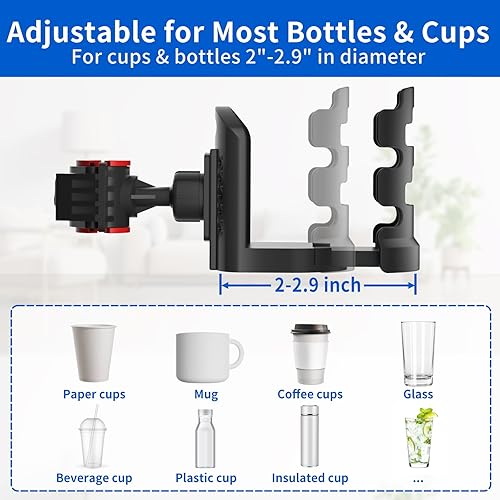 Miniatura 3 de Soporte de micrófono ajustable para bebidas con soporte de micrófono giratorio de 360, soporte universal para botella de agua, soporte para taza