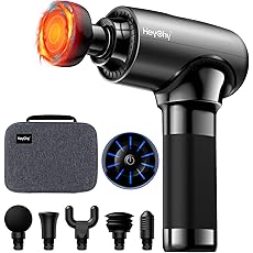 Rexin Scisfuture Massage Gun - Deep Tissue Percussion Massage with 6 Heads, 20 Speeds for Athletes, Relieves Sore Muscles