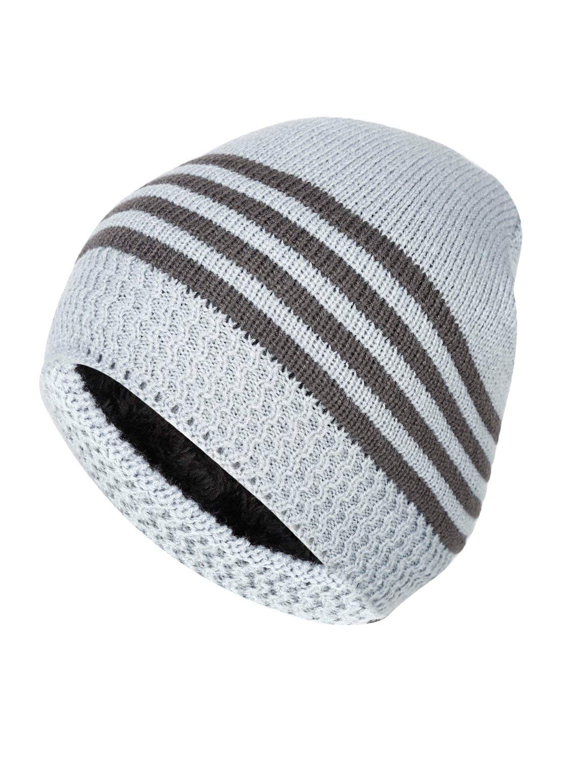 fabseasons Unisex Acrylic Woolen Skull Cap for Winters with Faux Fur Lining on The Inner Side for Extra Protection from Cold (Multi) Multicolour-picture-11