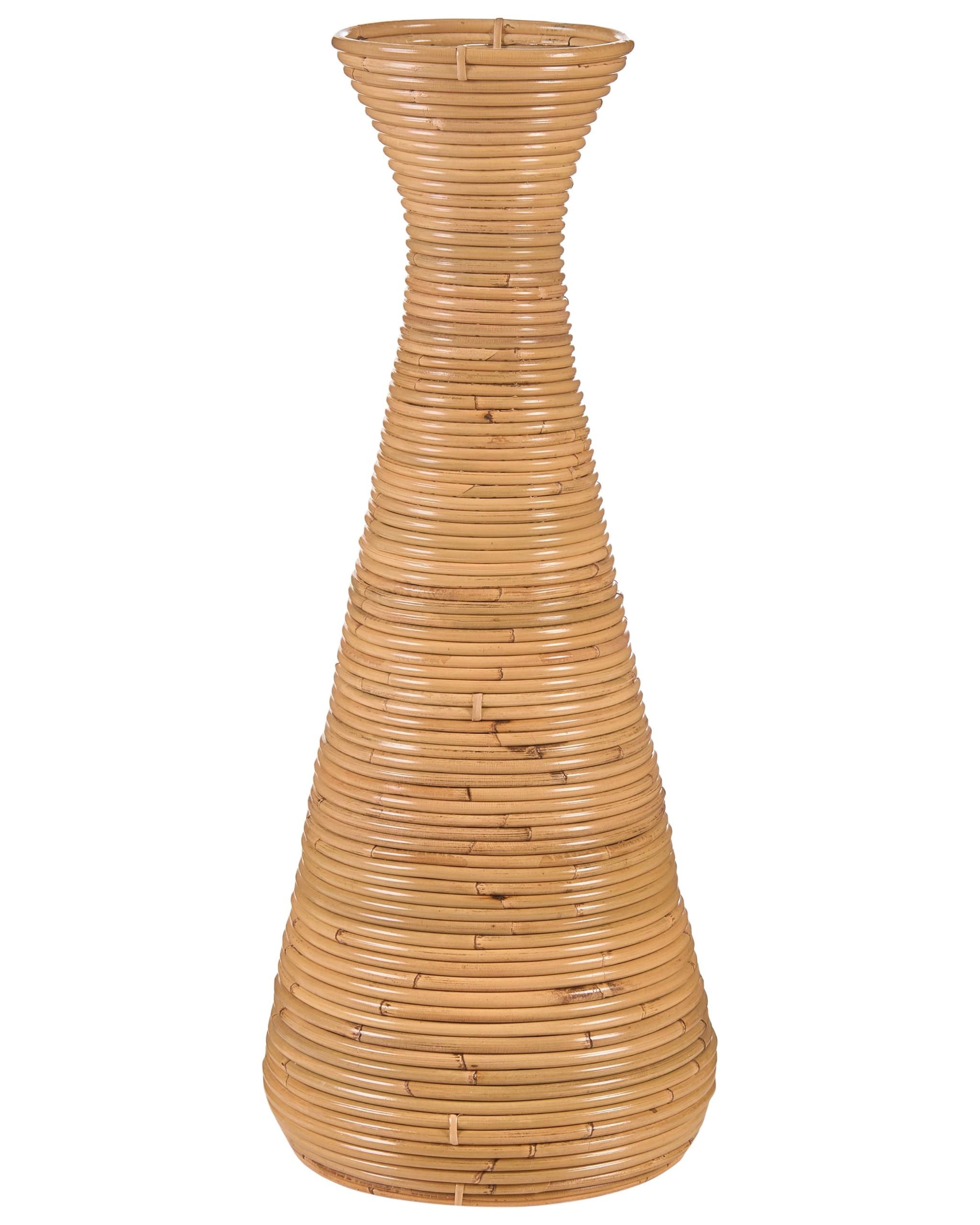 Wazon dekoracyjny rattanowy styl boho ozdobny 70 cm naturalny Nidri