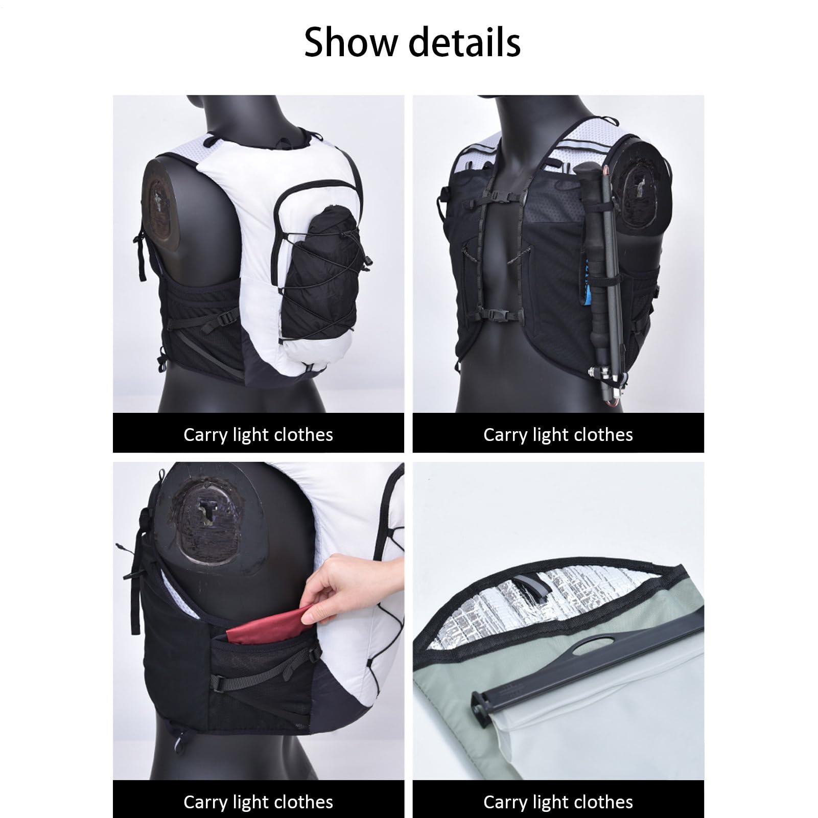 Paquet de - Gilet d'hydratation, pack d'hydratation, gilet fonctionnel de course | Grande capacité Sports Court, Intégration ou Hydratation Sacs à dos souples