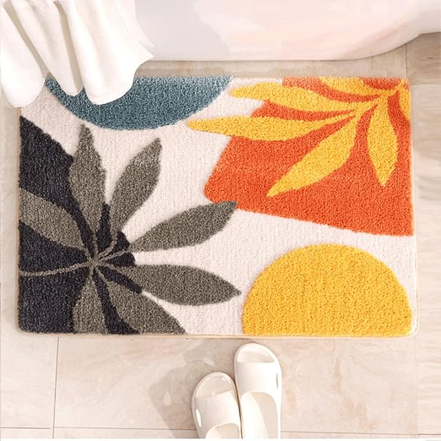 Morbuy Non-slip Bathroom Rugs, Bath Mat Bathroom Carpet Super Absorbent Soft Shower Suitable for Living Room/Kitchen/Bedroom Indoor Outdoor (50*80cm, Forest)