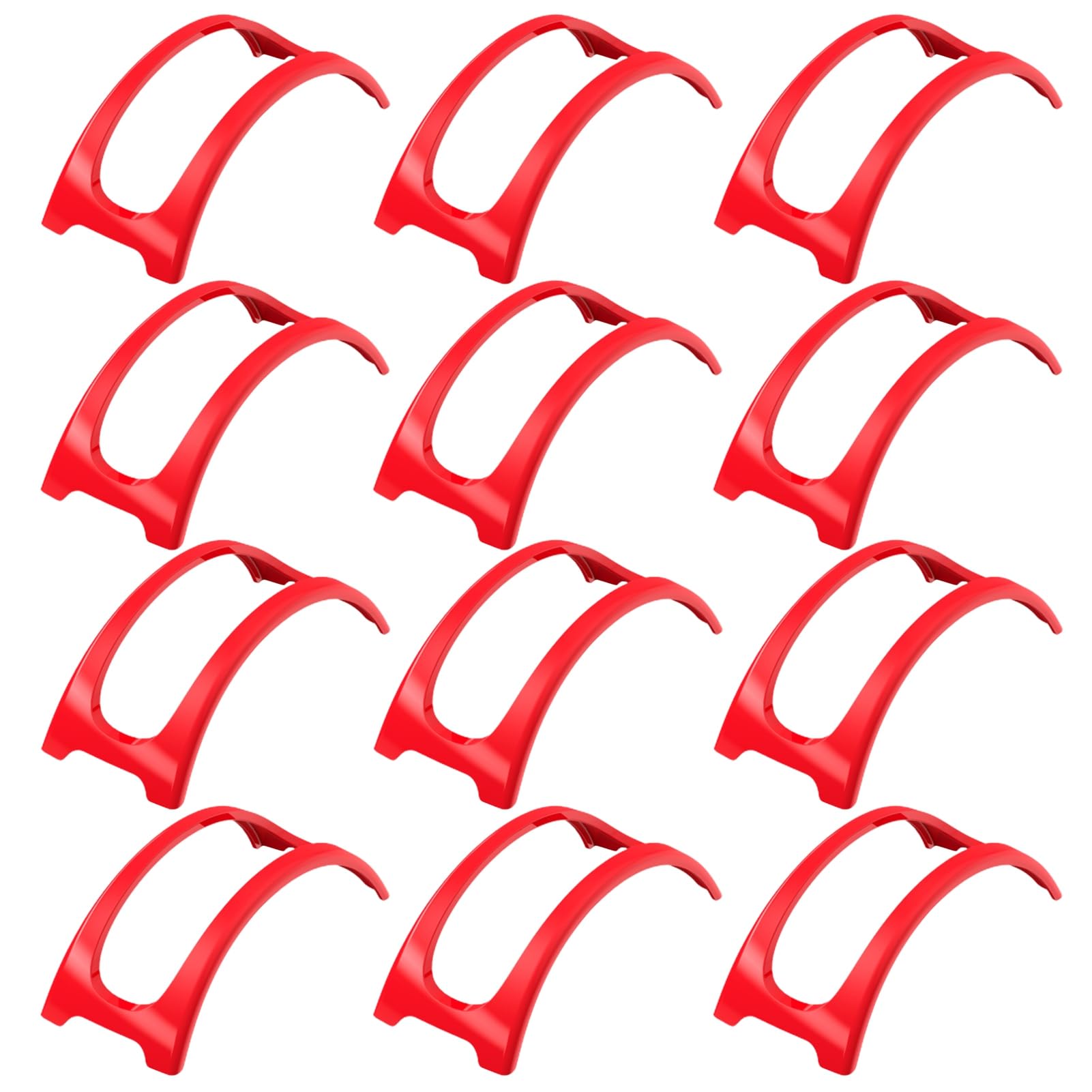 Wizoowip Individual Serving Taco Holder Stand 6/12pcs Set Stackable Space-saving Bpa-free Tray Dishwasher Safe Colorful Red 12pcs