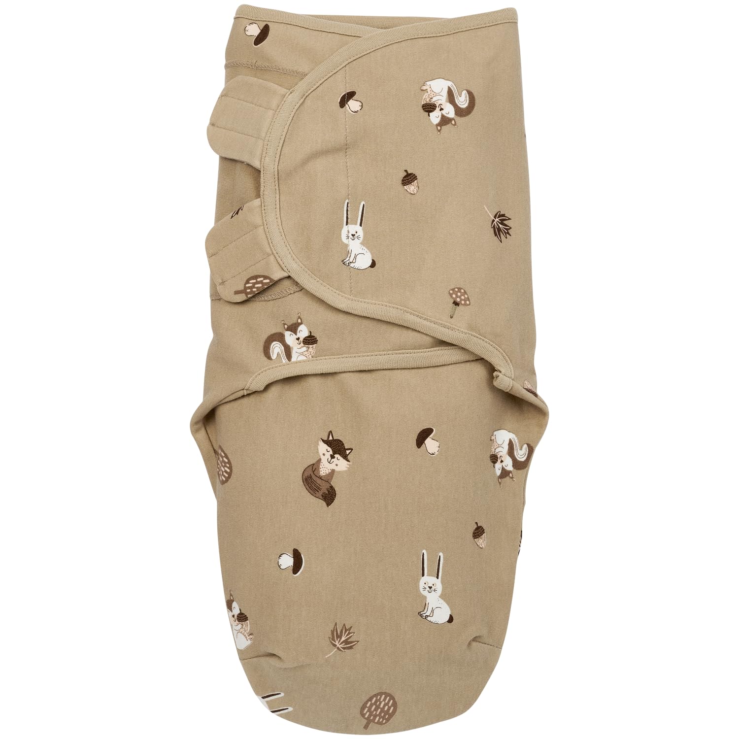 Meyco Baby Pucksack - 4-6 Monate - Pucktuch Swaddle für Neugeborene - 100% Baumwolle - Oeko Tex Zertifiziert - weicher Schlafkomfort - atmungsaktiv & feuchtigkeitsabsorbierend - Animals - Sand