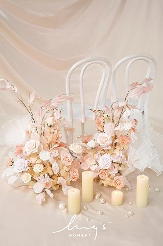 Miniatura 145 de Ling's moment - Juego de flores artificiales para manualidades, ramos de boda, centros de mesa, arreglos de novia, fiestas y decoración del hogar