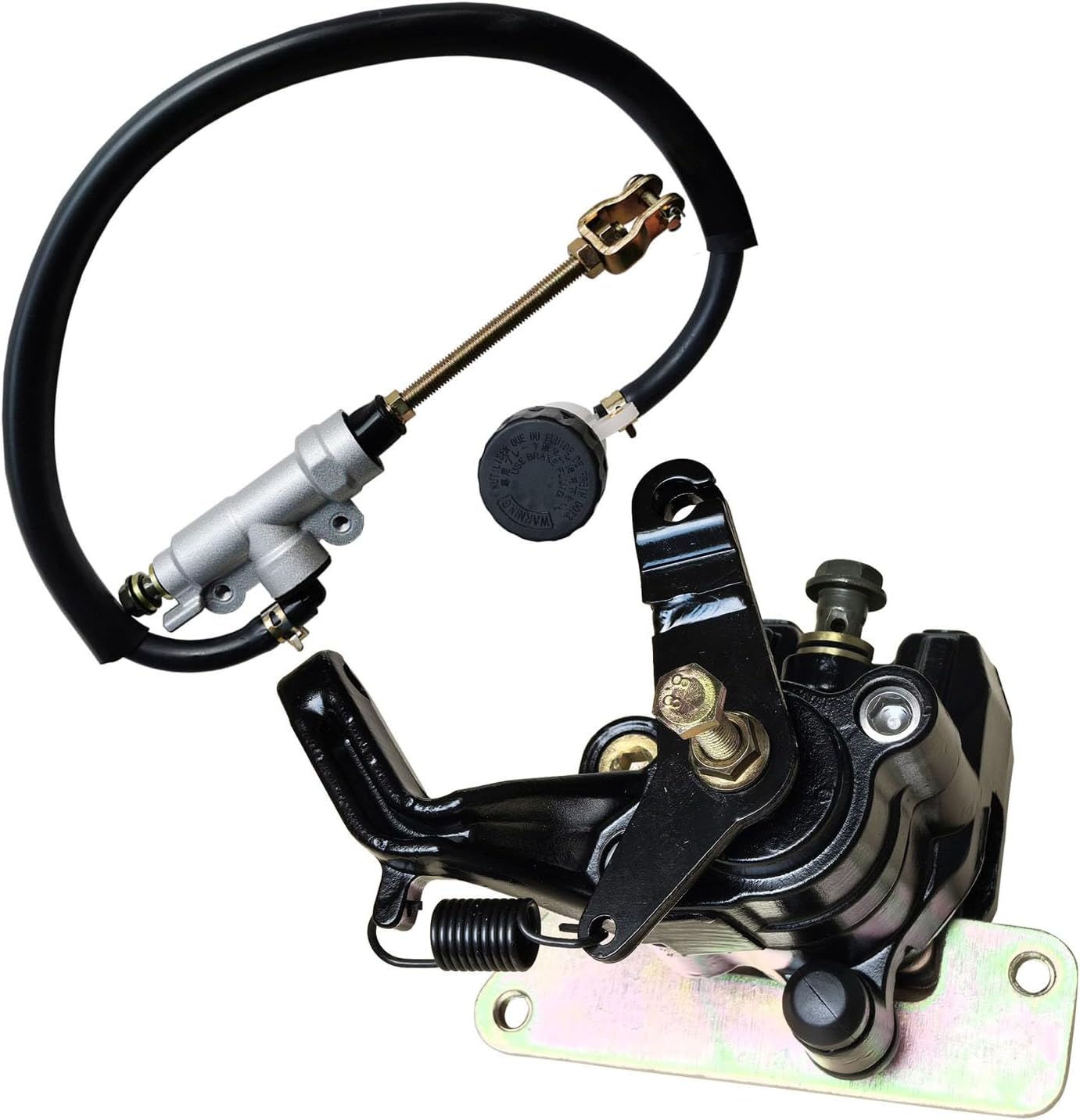 Rear Brake Master Cylinder & Caliper Set with Parking Brake & Pads Compatible with Suzuki ATV Quadracer 450 LTR450 2006-2009 Quadsport LTZ400 2003-2013 OEM # 69100-33H00-999 69600-07G00