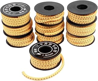 sourcing map A13051000UX0426 - Pack de 10 cables marcadores (cuarzo, 1.5 mm) color amarillo