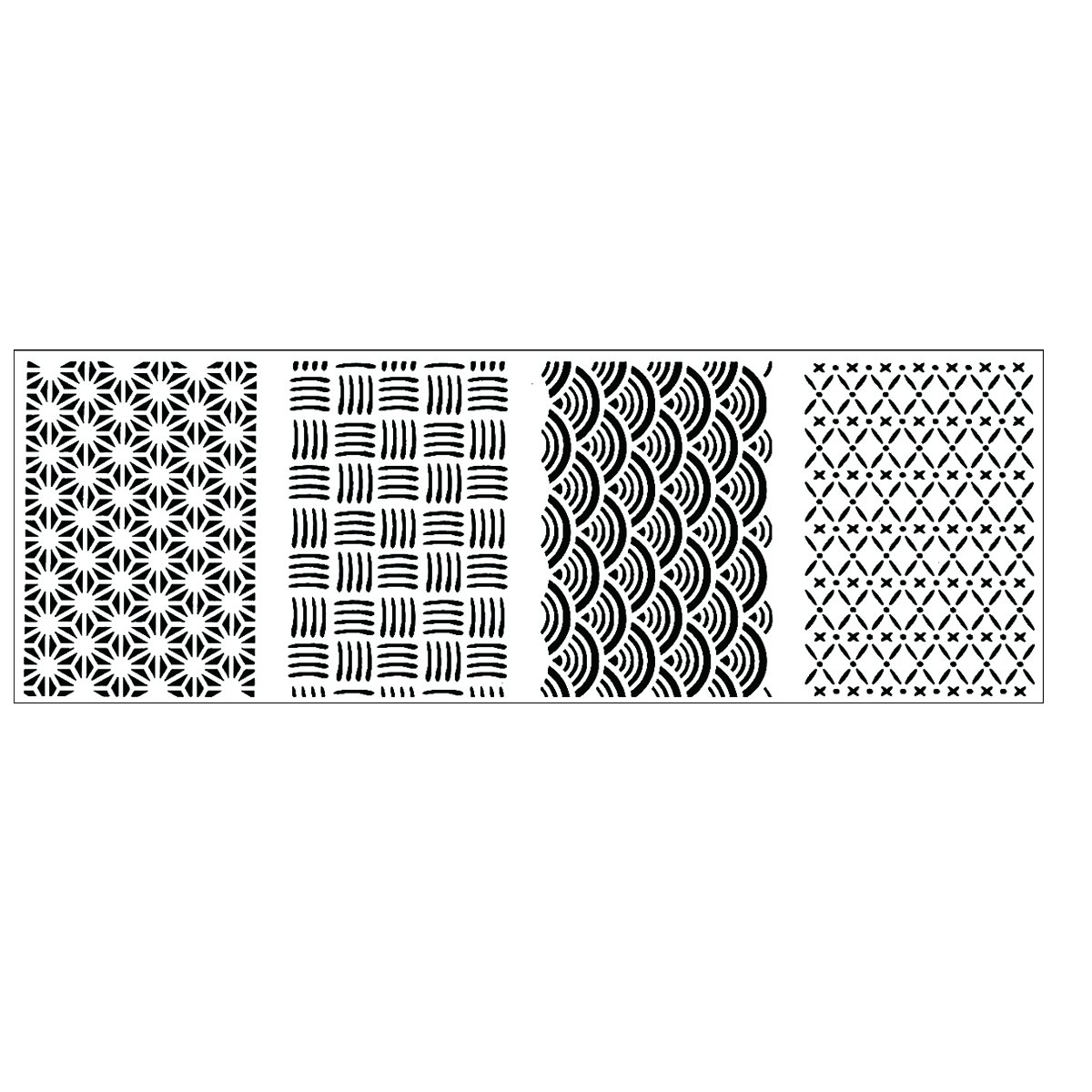 Amazon | PM-5768 ステンシルシート 「和調4柄」 図案 トールペイント