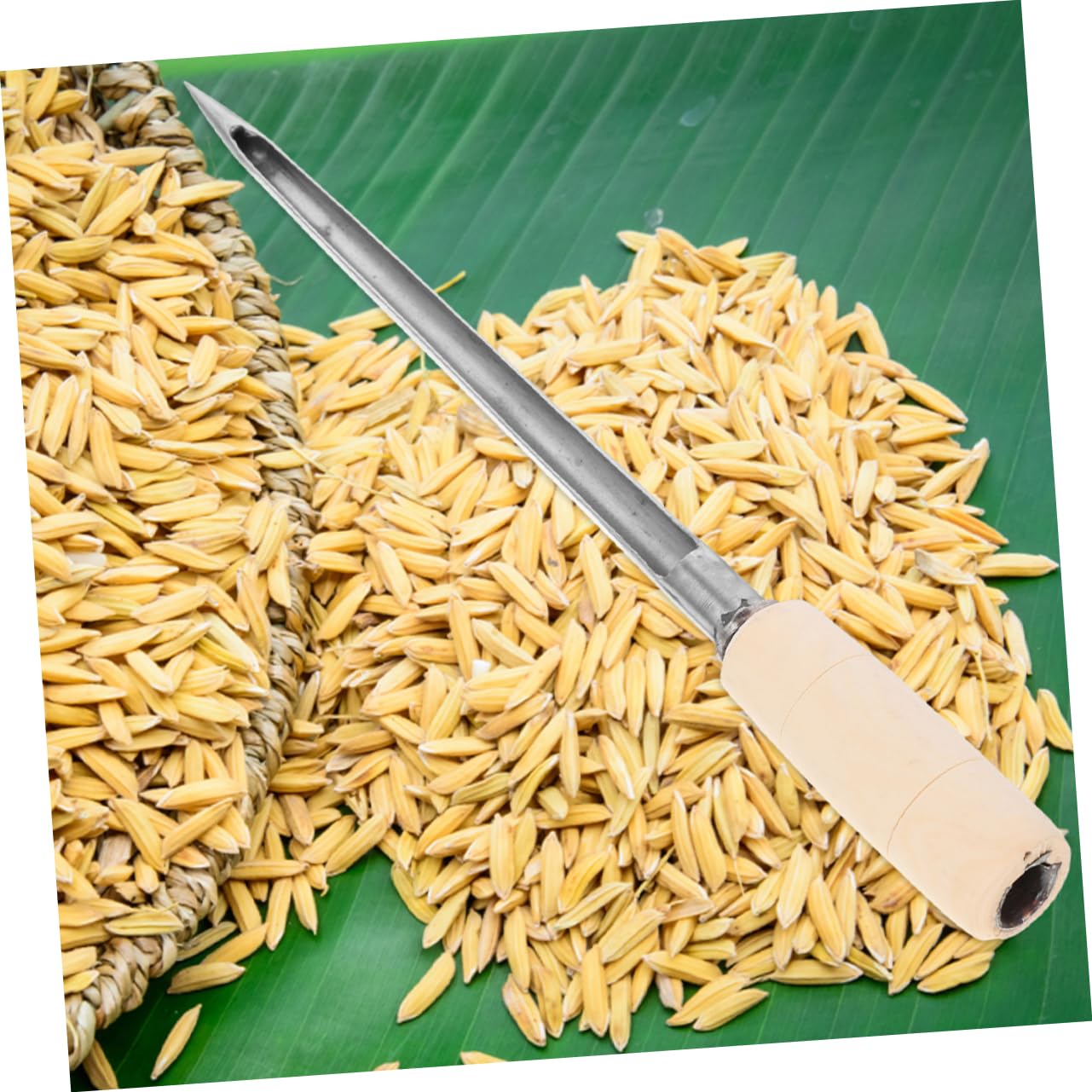 Robuster Bodenprobennehmer und Edelstahl mit Scharfem Probenkopf Kompakt Gestaltet für Präzise Getreideprobe im Garten und Landwirtschaft