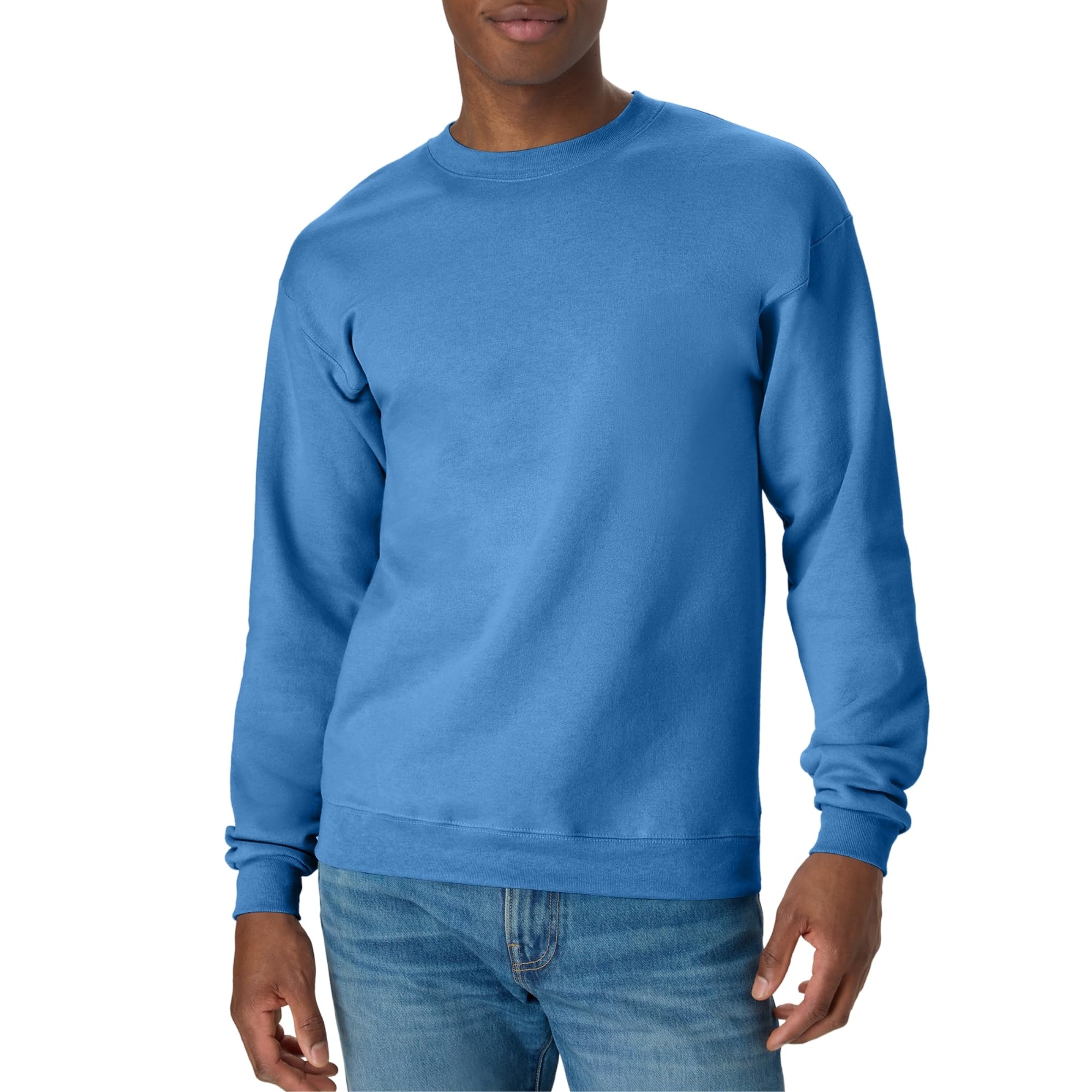Hanes Men's EcoSmart Sweatshirt, Denim Blue, XXL
