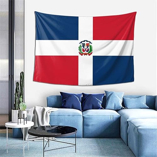Miniatura 4 de LIFANGMI Tapiz de la bandera de la República Dominicana de 60 x 40 pulgadas, tapiz decorativo para dormitorio, sala de estar, dormitorio