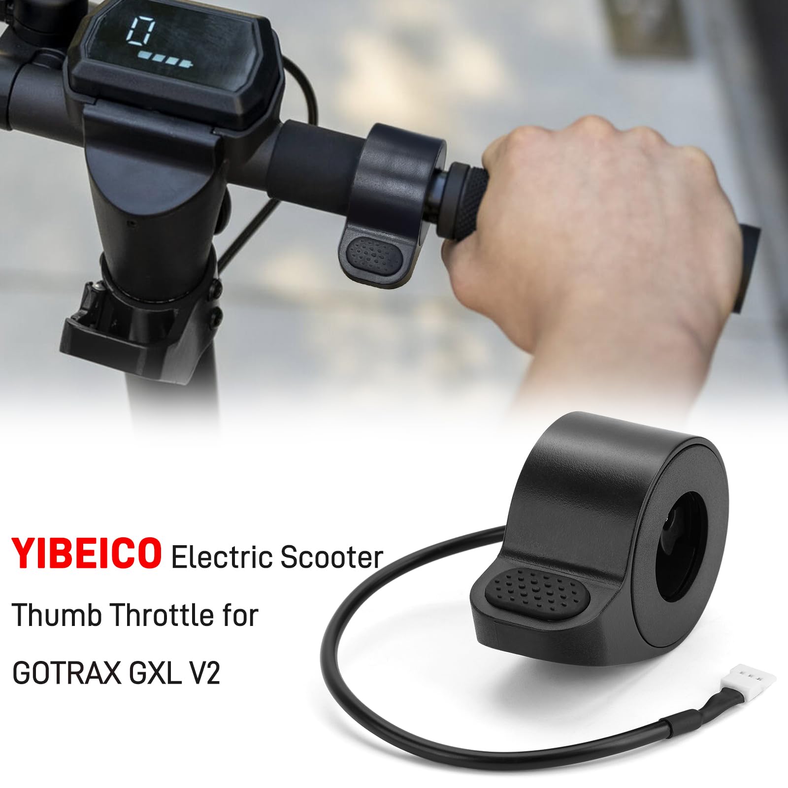 YIBEICO Thumb Throttle for GOTRAX GXL V2, Throttle Accelerator Speed Control Handlebar Assy Replacement, Electric Scooter Replace Parts Accessories for GOTRAX