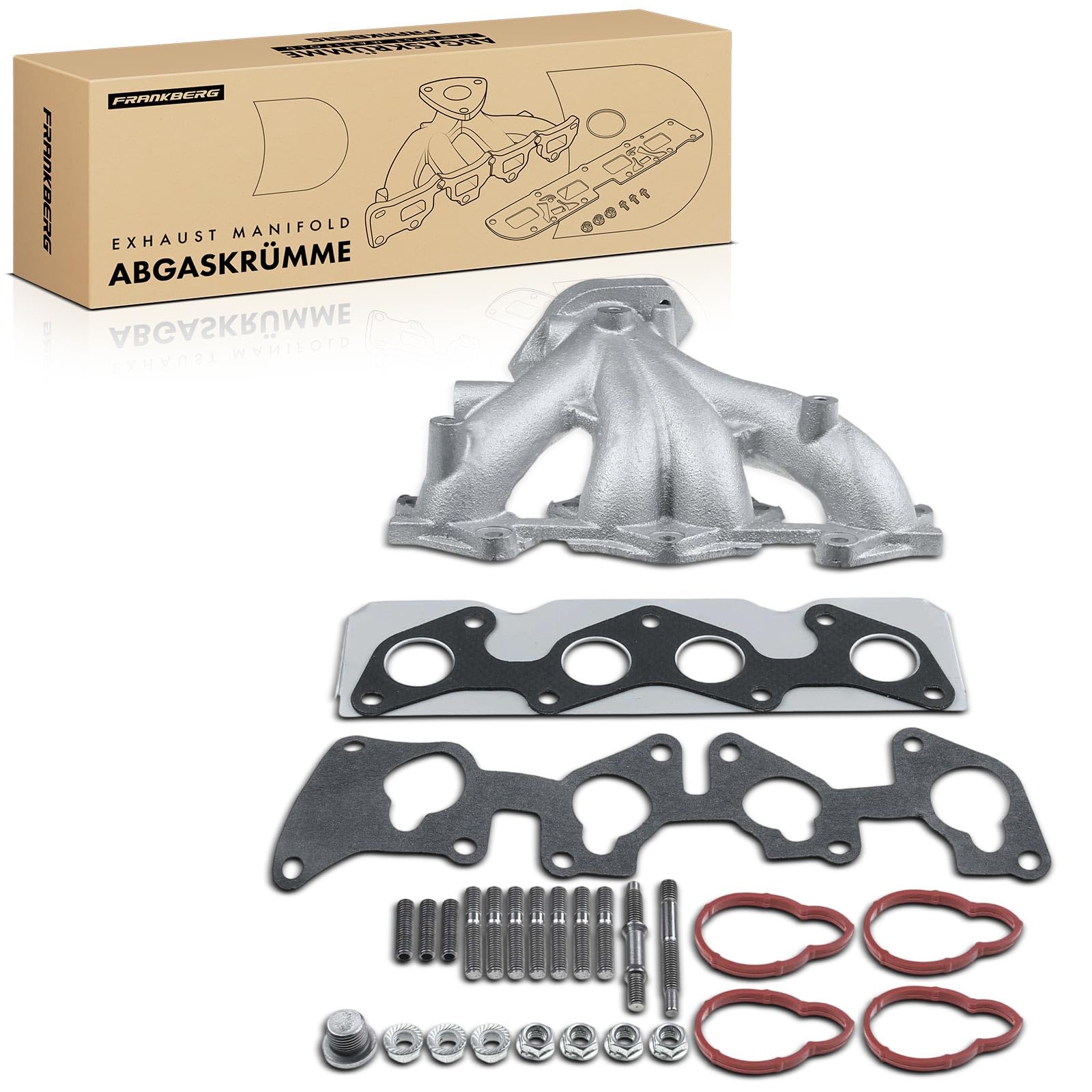 Frankberg Collettore di scarico in ghisa codice articolo 7700873358 | Compatibile con: M.e.g.a.n.e I Classic LA0/1, K.a.n.g.o.o Express FC0/1, Clio II BB CB, Rapid Kasten/MPV F40 G40