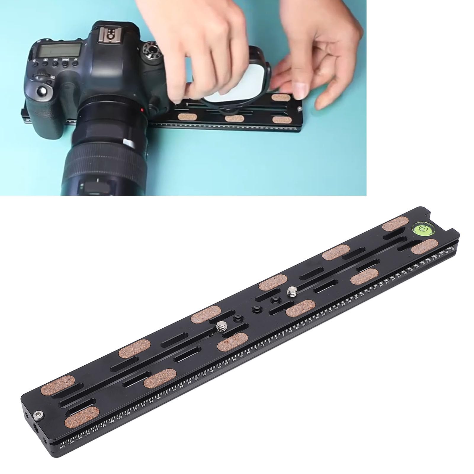 PUSOKEI Aluminiowa Płyta Szybkiego Uwalniania 280MM |Podstawa do Montażu na Statywie Aparatu do Stabilizatorów DSLR ze śrubami 1/4 3/8
