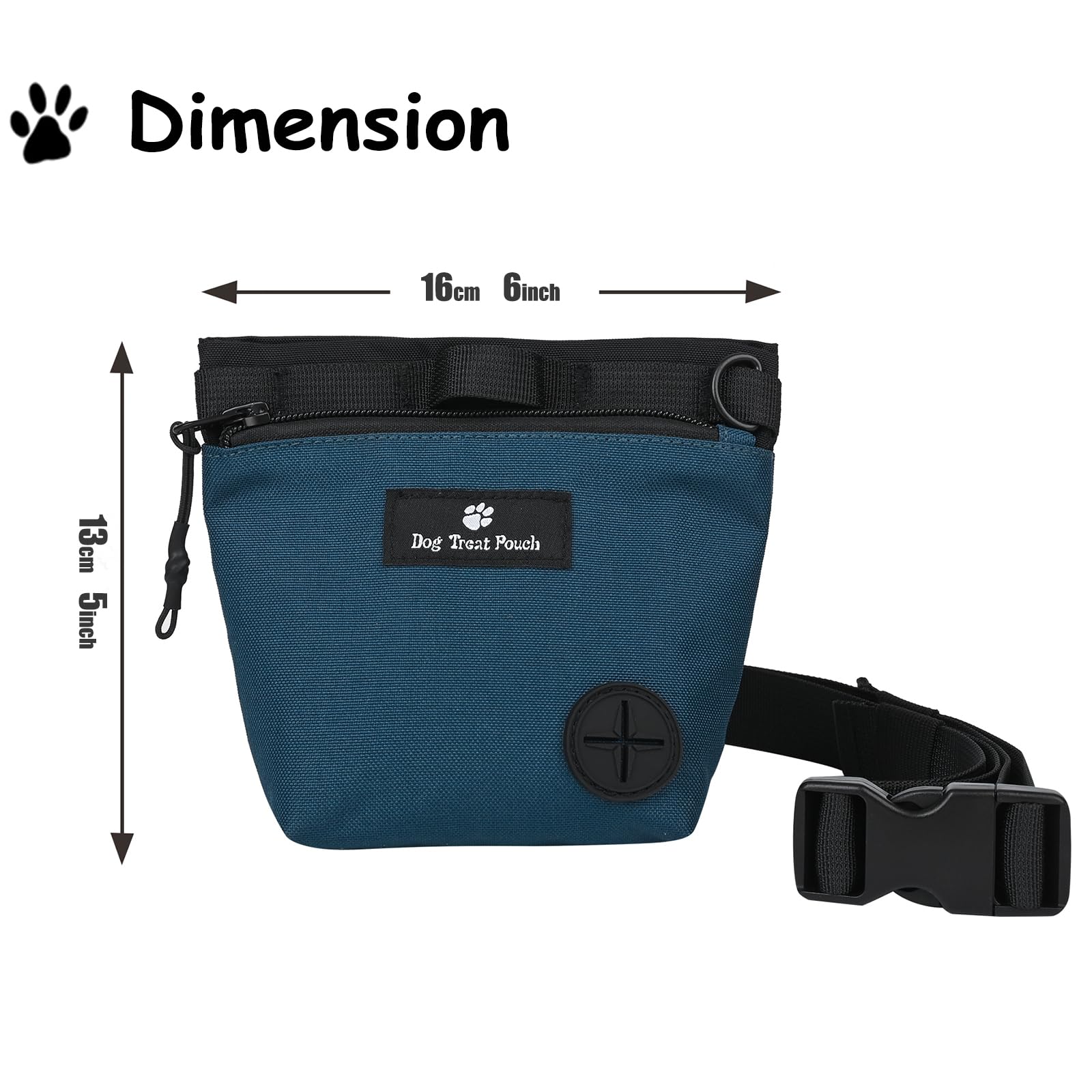 FLYING TAIL Dog Training Pouch with Magnetic Snap Closure, Waist Pack for Outdoor Pet Training, With Trash Bag Holder (Red) - Image 2