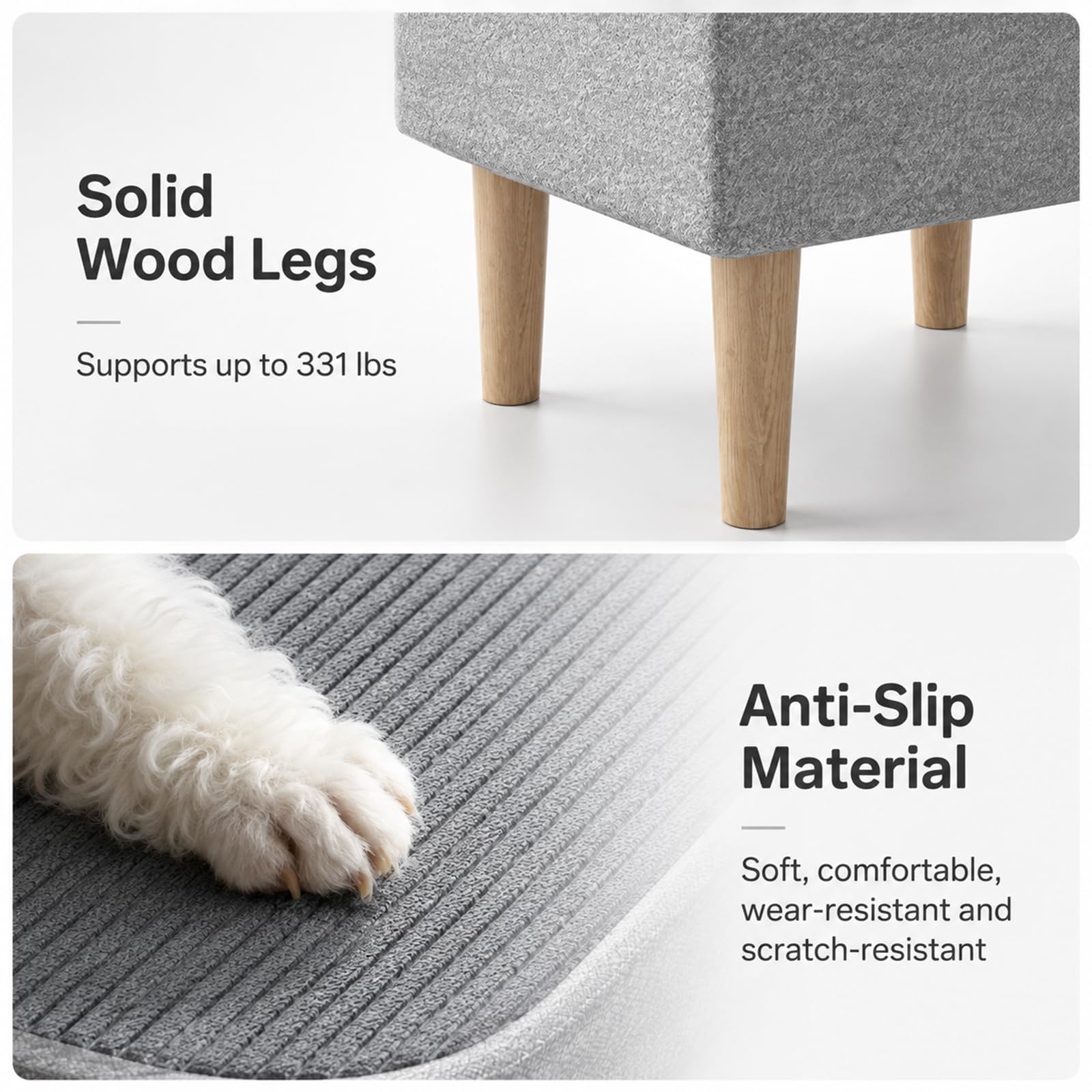 Rampa Cani | Scaletta Cani – Forma Ondulata 2-in-1 con Sgabello
