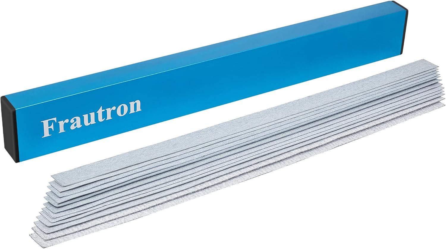 Guitar Fret Leveling Beam, Aluminum Fret Leveler Sanding Block File Bar, 16" (400mm) Luthier Fretboard Leveling Tool with 2-Set of 120/240/320/400/600/1000 Grit Replacement Sandpaper