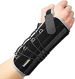 BraceUP Quick Wrap Wrist Brace for Carpal Tunnel, Tendonitis, and Arthritis – Hand and Wrist Support Splint (Right Hand) - 1