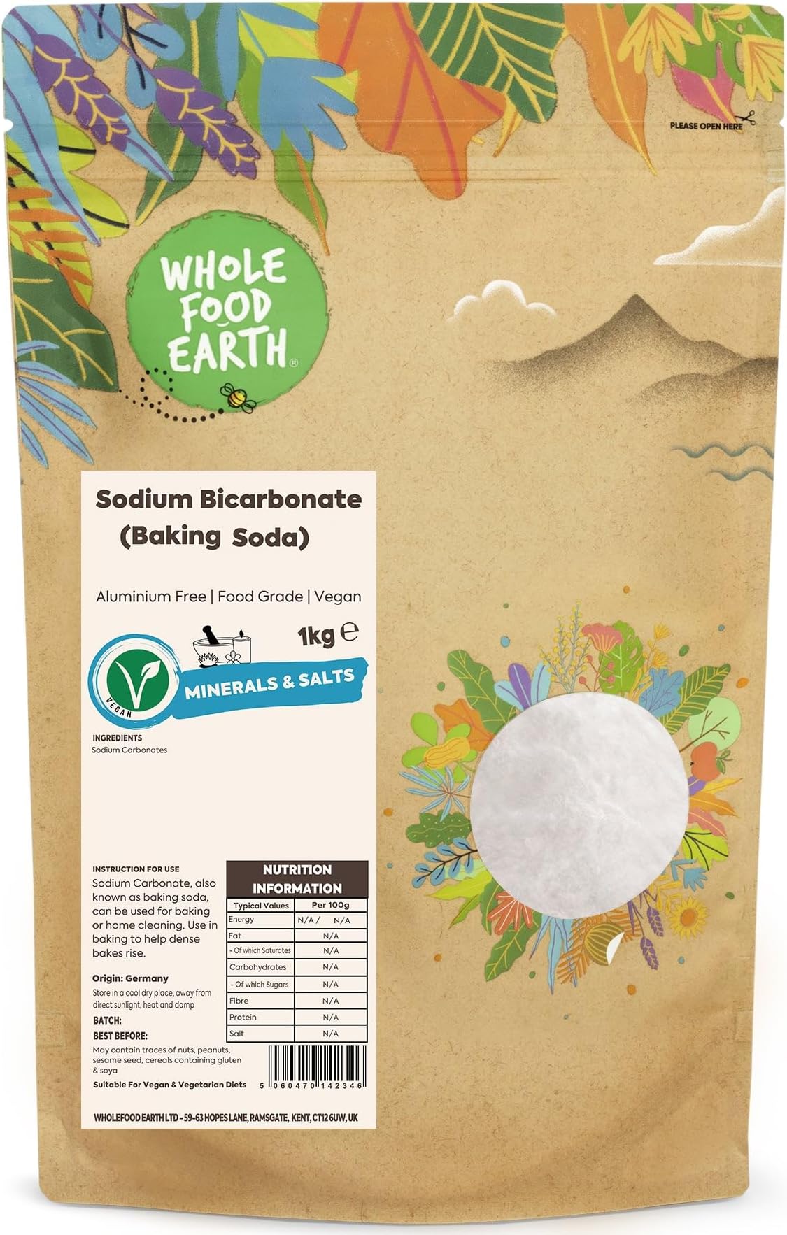 – Wholefood Earth - Sodium Bicarbonate Baking Soda 1 kg