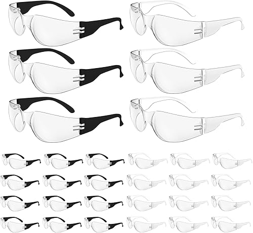 Lentes de seguridad transparentes para hombres y mujeres, ANSI Z87.1, resistentes a arañazos e impactos para WorkLab