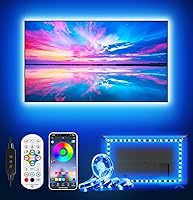 Vista 1 de Luces LED para TV, retroiluminación LED de TV de 13.1 pies, luces LED de TV que se sincronizan con TV de 43 a 55 pulgadas, control remoto por
