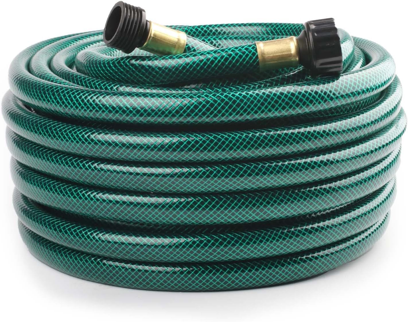 ORGRIMMAR 1/2" PVC Outdoor Garden Hose for Lawns, Boat Hose, Flexible and Durable,No Leaking, GHT Fitting for Household (50FT, Green)